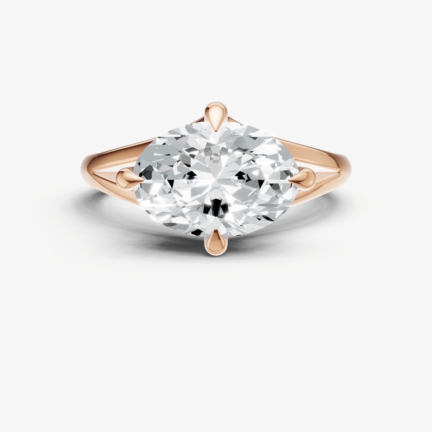 Oval Split Band Engagement Ring