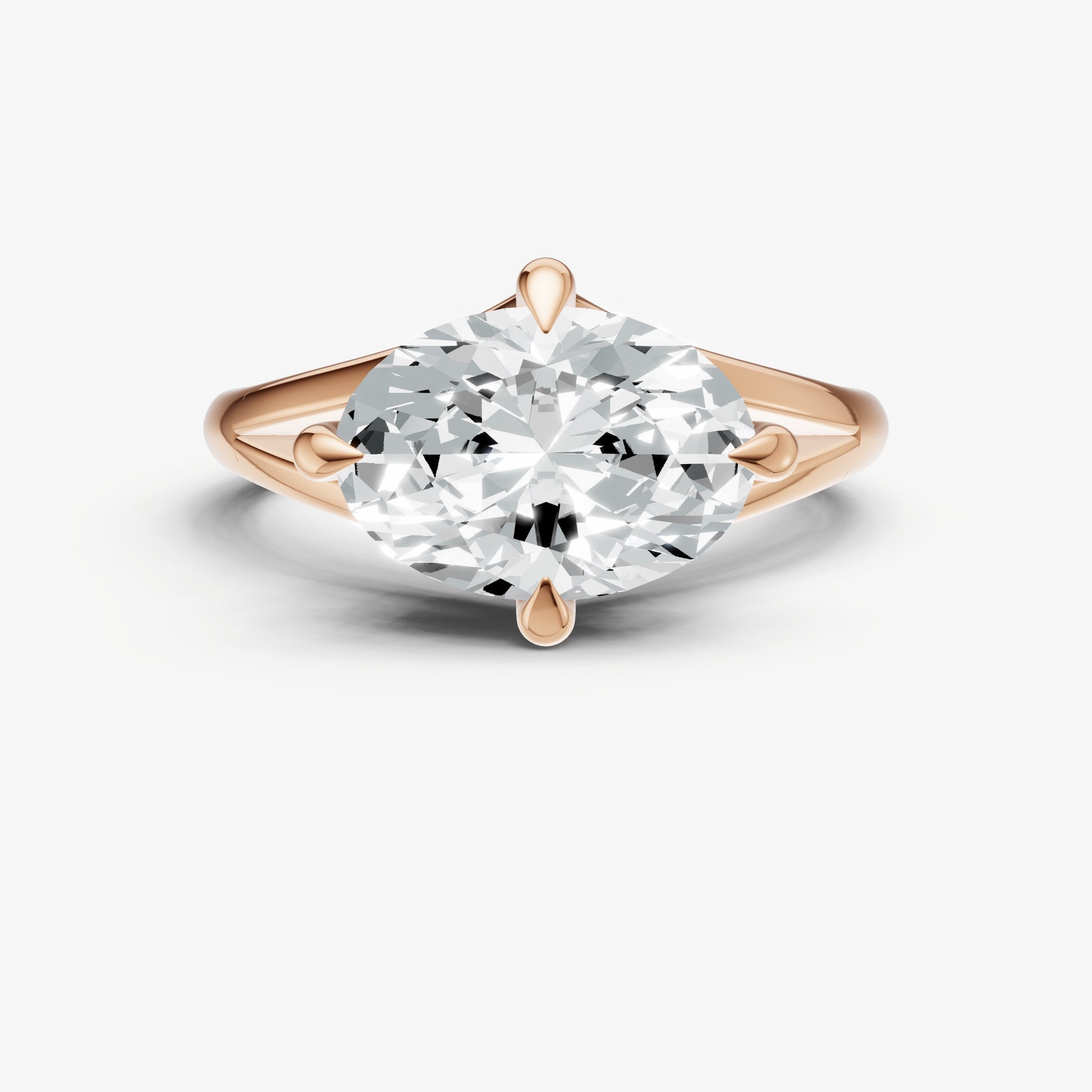 Oval Split Band Engagement Ring