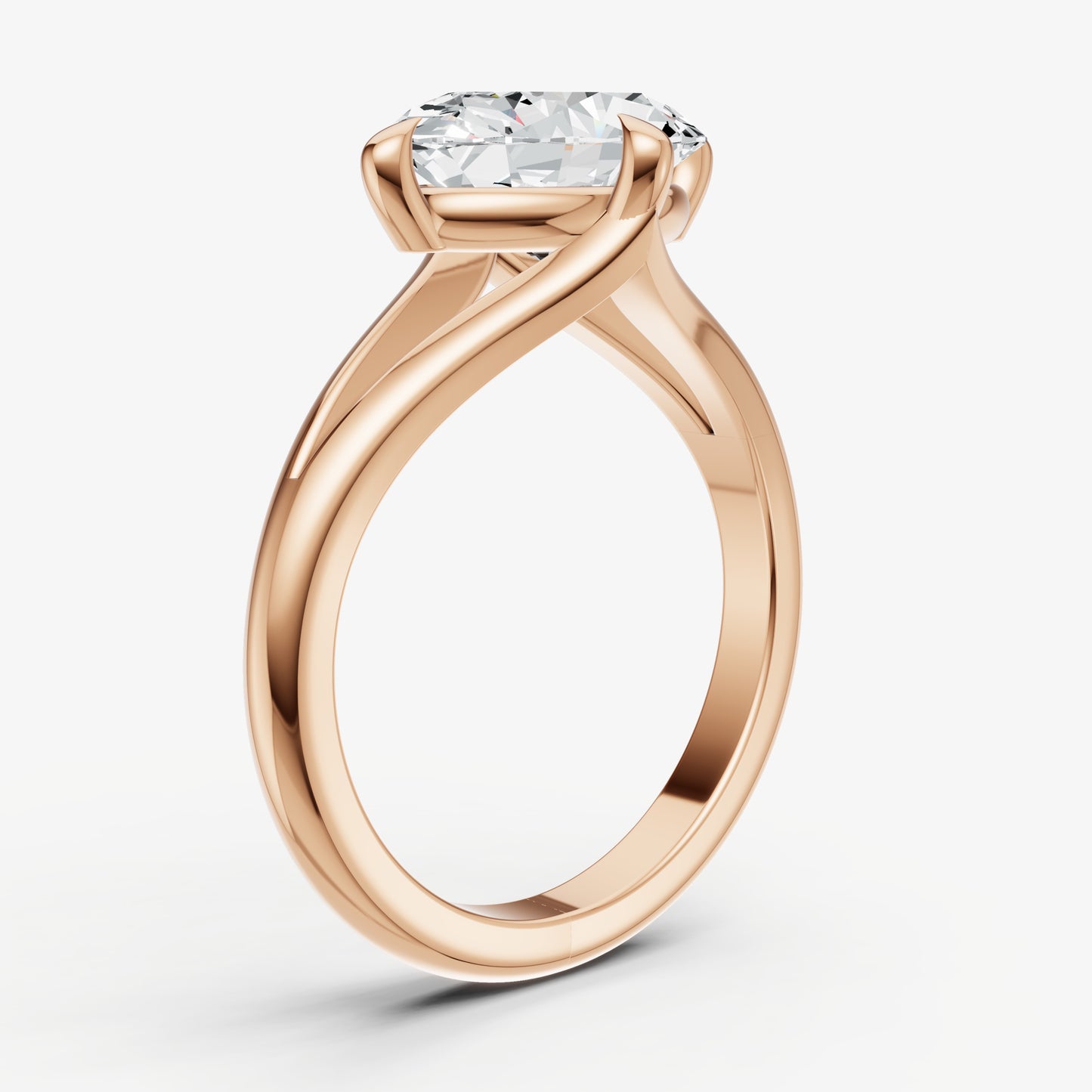 Oval Split Band Engagement Ring