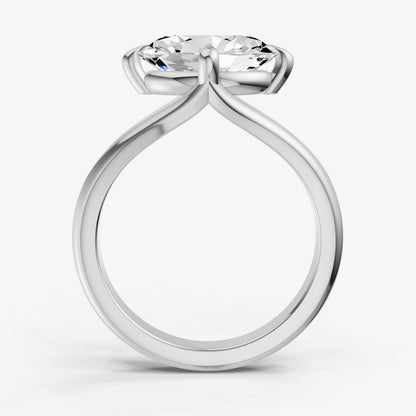 Oval Split Band Engagement Ring