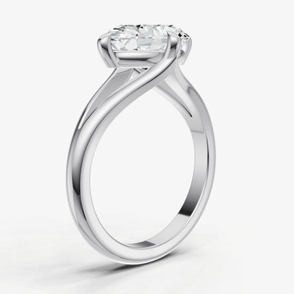 Oval Split Band Engagement Ring