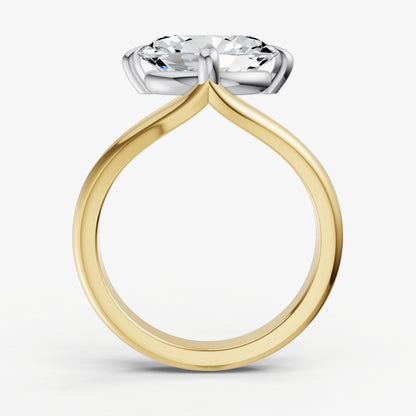 Oval Split Band Engagement Ring