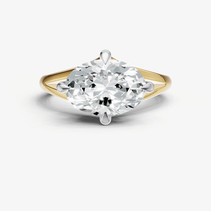 Oval Split Band Engagement Ring