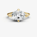 Oval Split Band Engagement Ring
