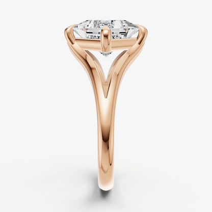 Princess Split Band Engagement Ring