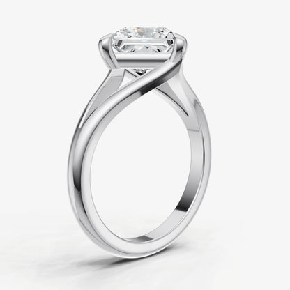 Princess Split Band Engagement Ring