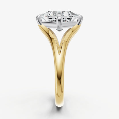 Princess Split Band Engagement Ring