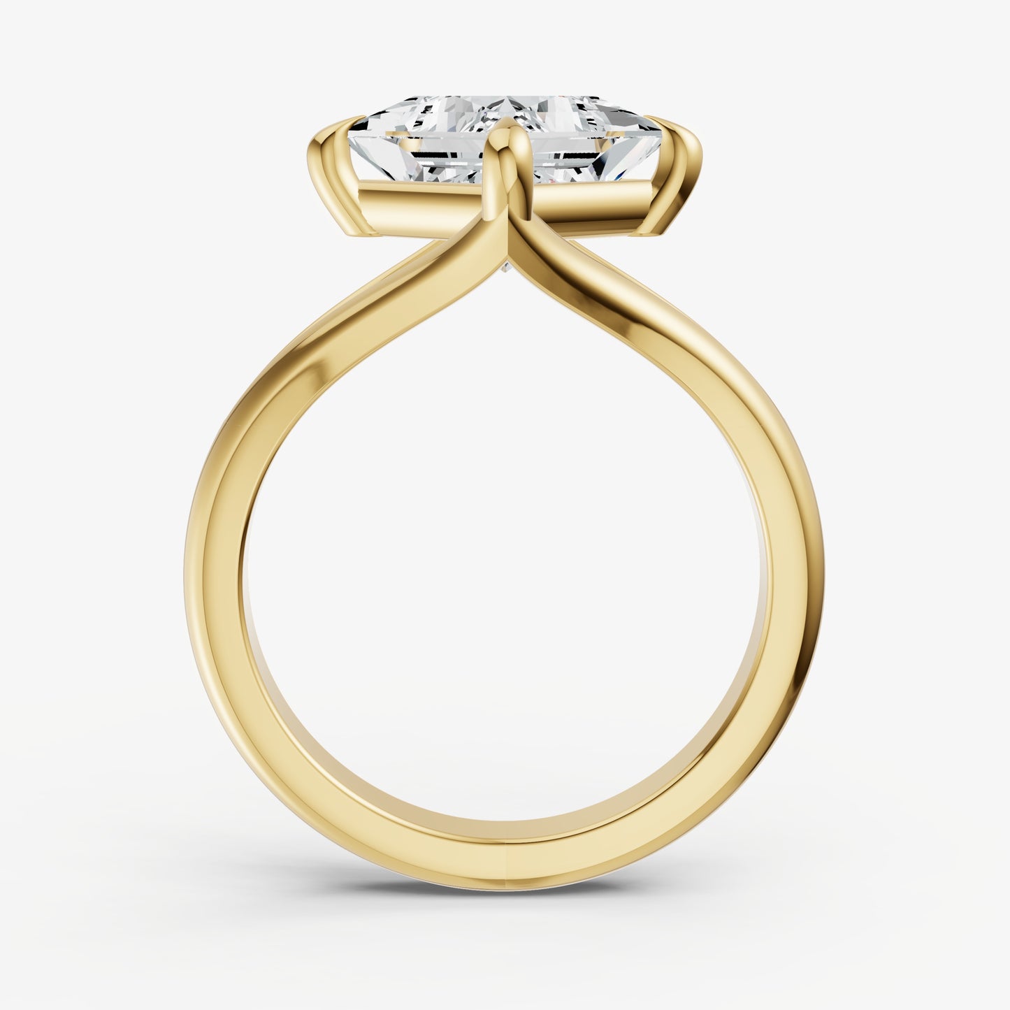 Princess Split Band Engagement Ring