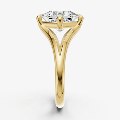 Princess Split Band Engagement Ring