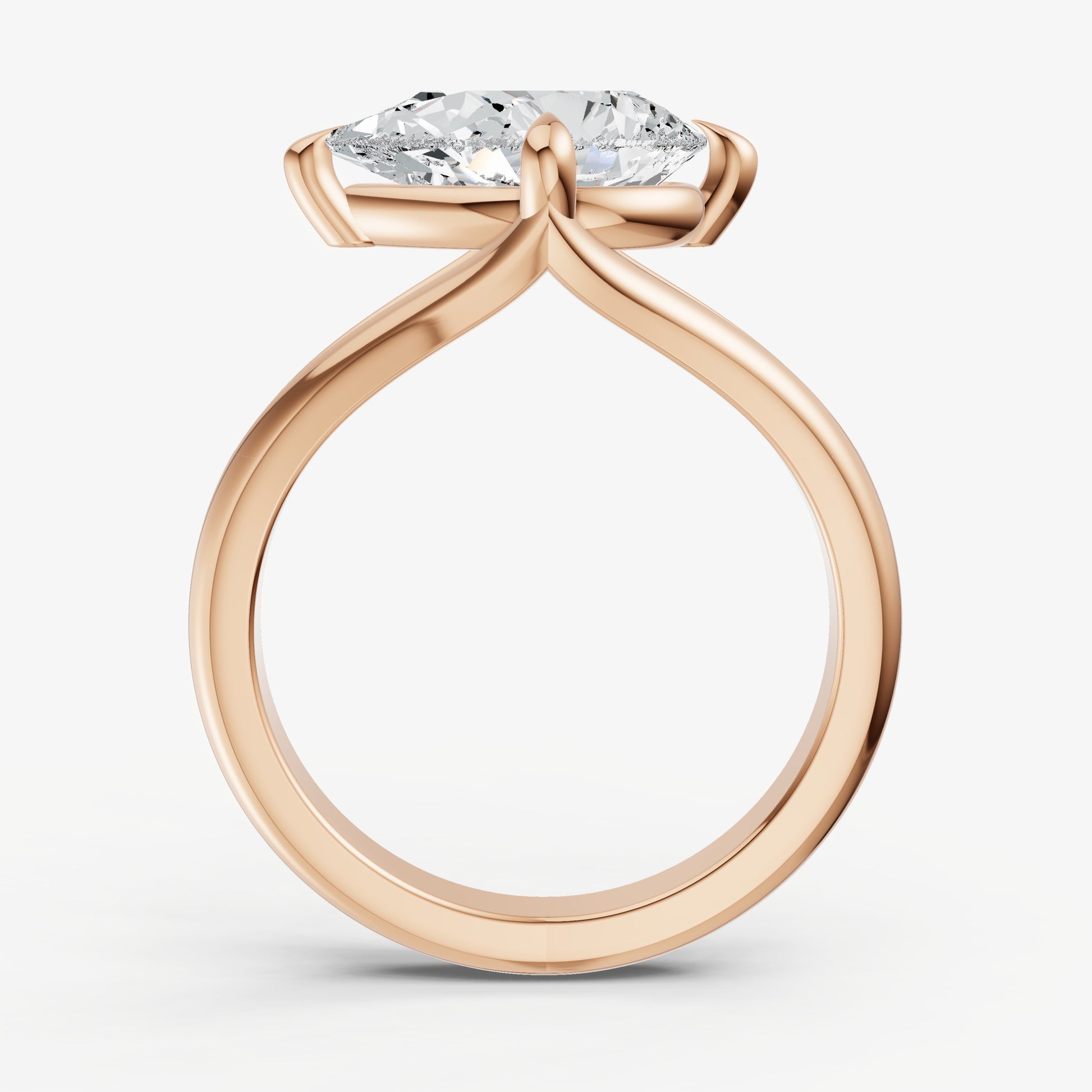 Pear Split Band Engagement Ring