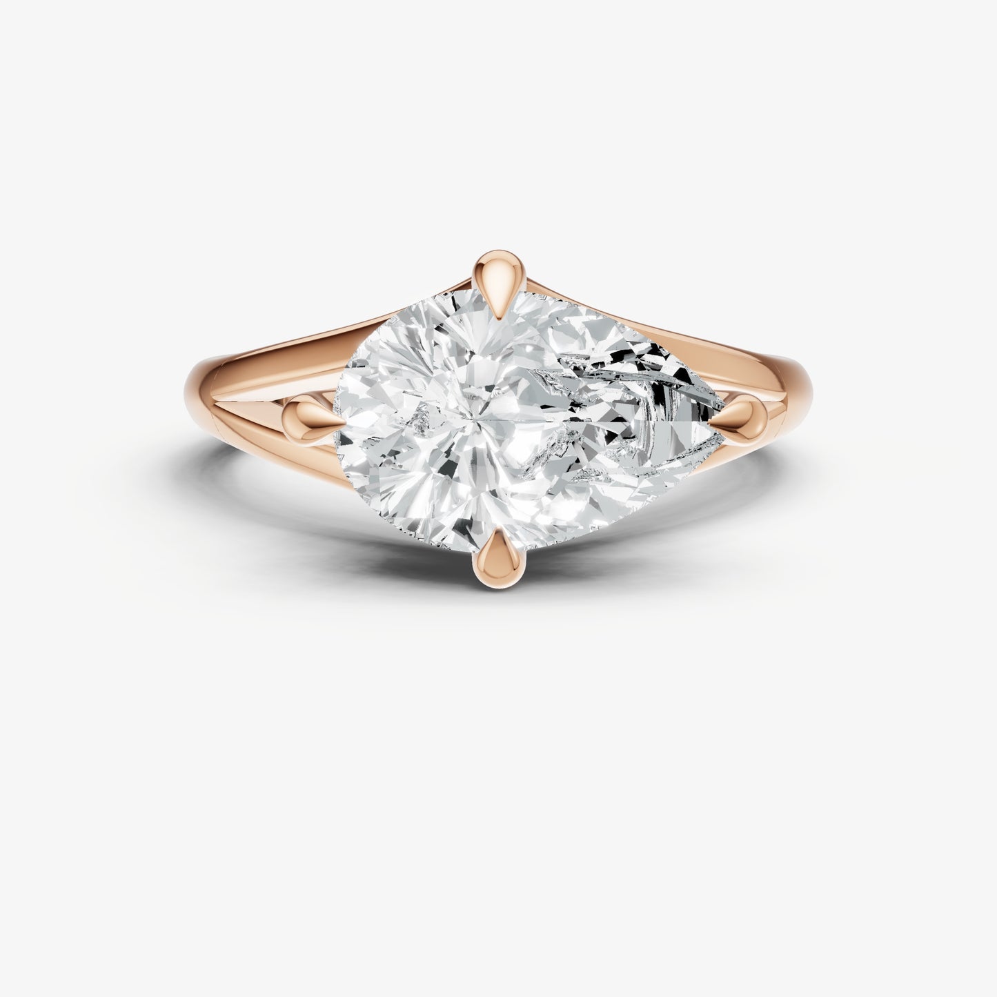 Pear Split Band Engagement Ring