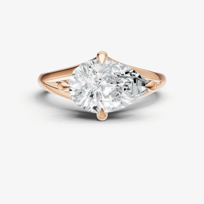 Pear Split Band Engagement Ring