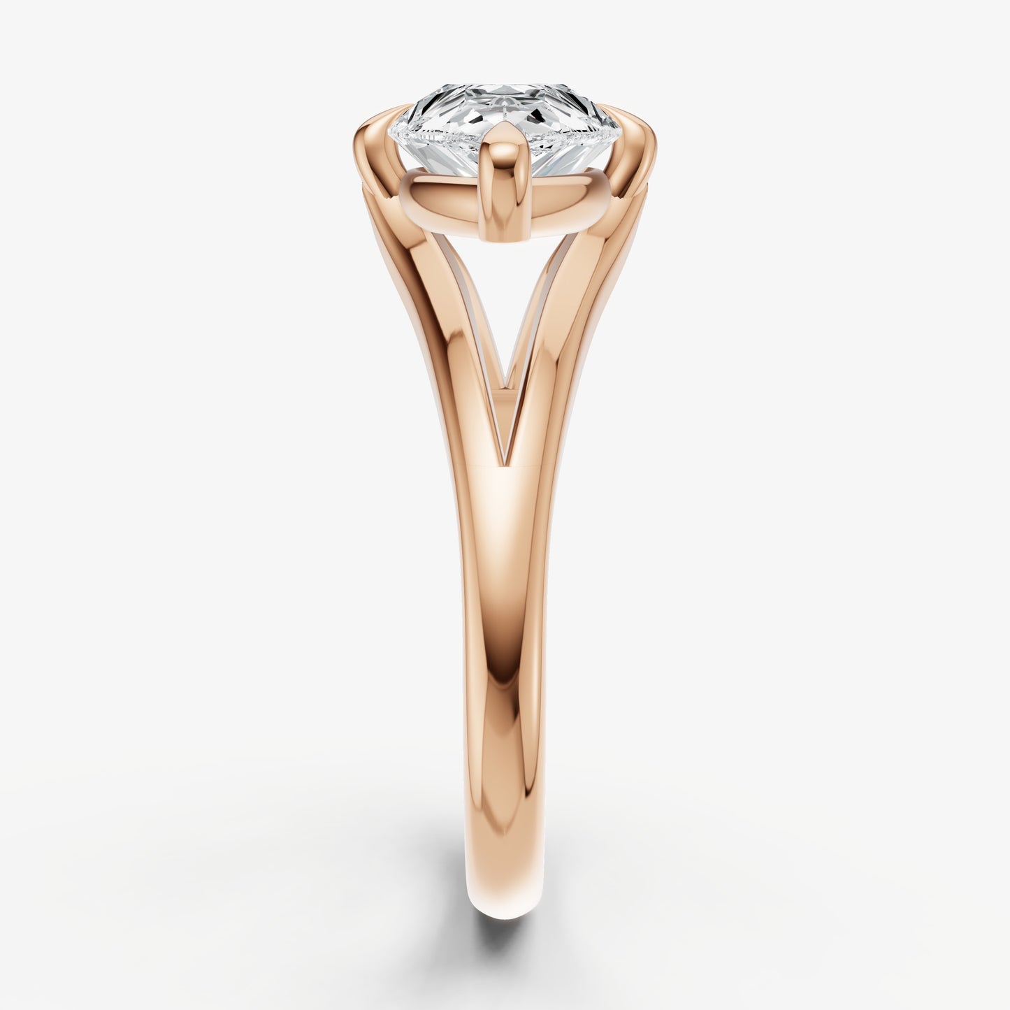 Pear Split Band Engagement Ring