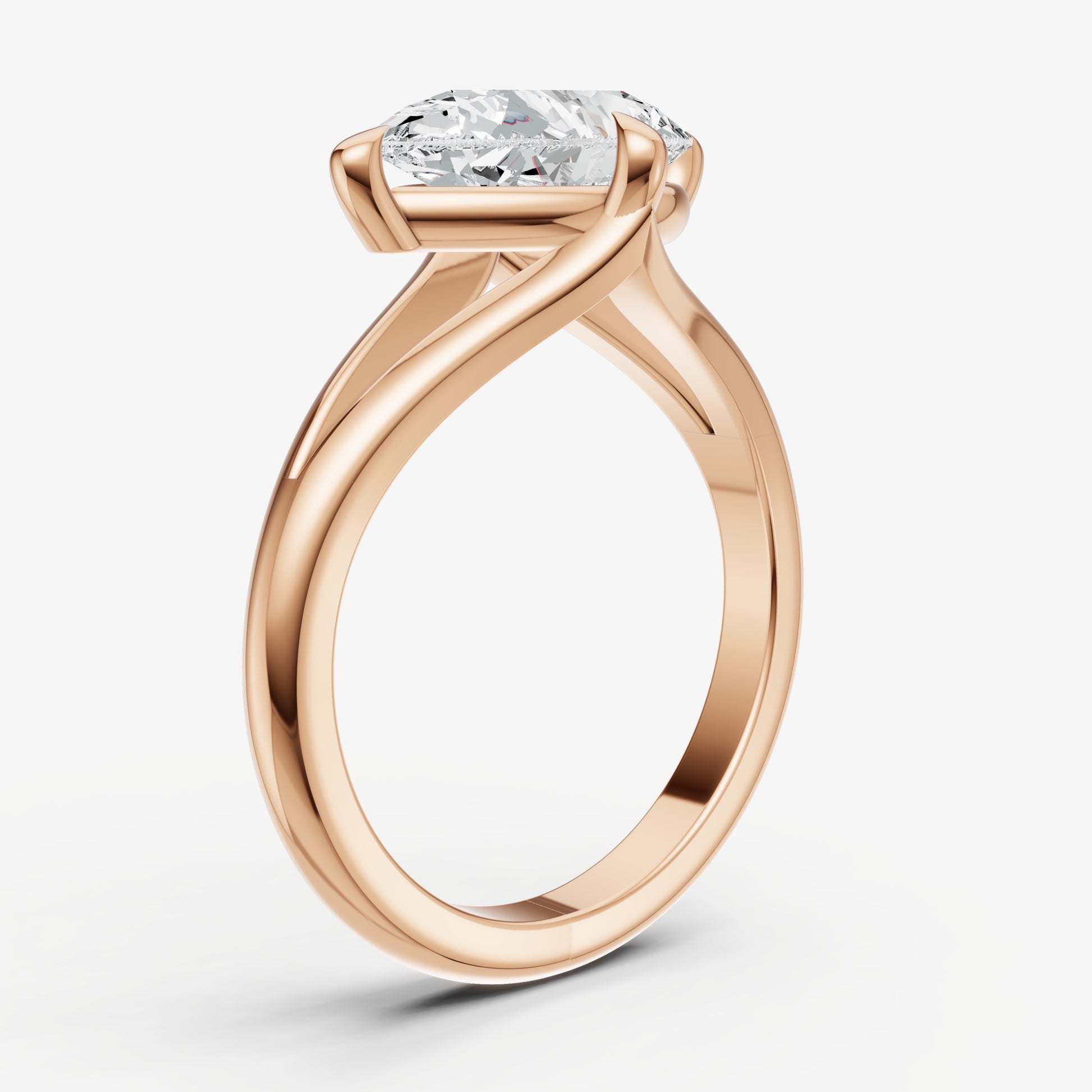 Pear Split Band Engagement Ring