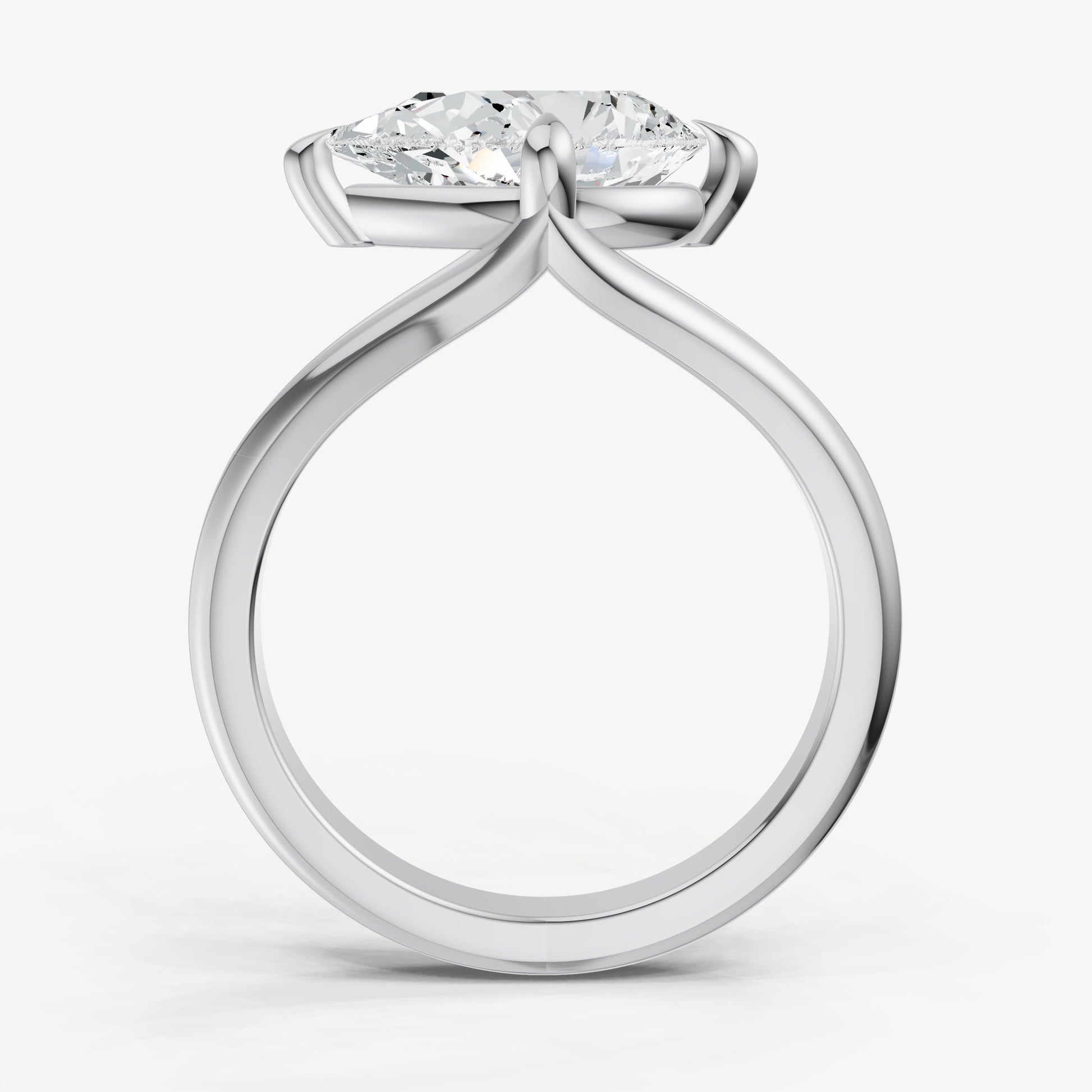 Pear Split Band Engagement Ring
