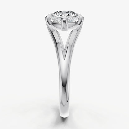Pear Split Band Engagement Ring