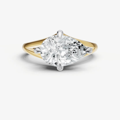 Pear Split Band Engagement Ring