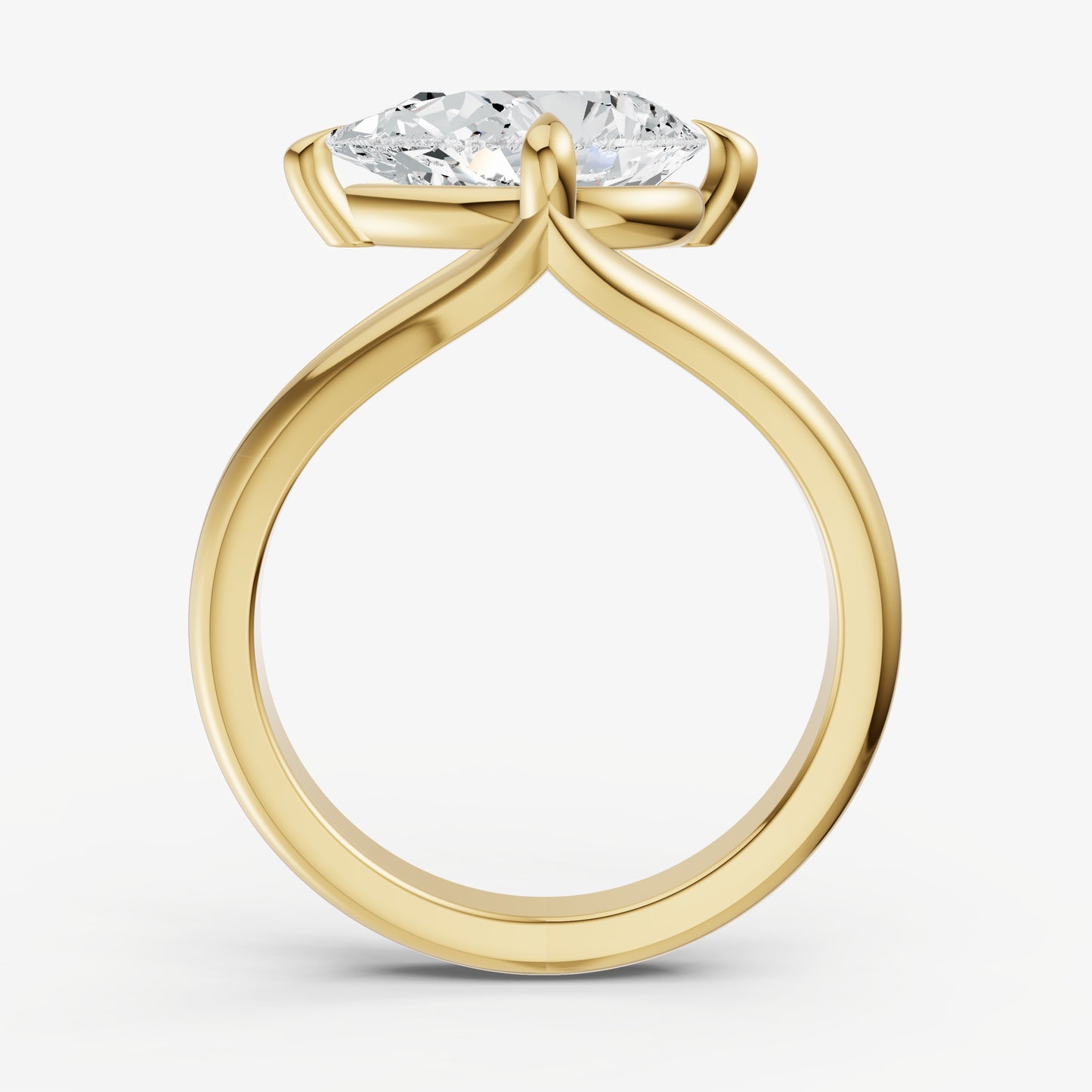 Pear Split Band Engagement Ring