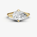 Pear Split Band Engagement Ring