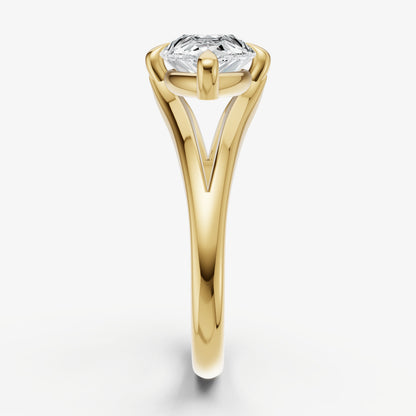 Pear Split Band Engagement Ring