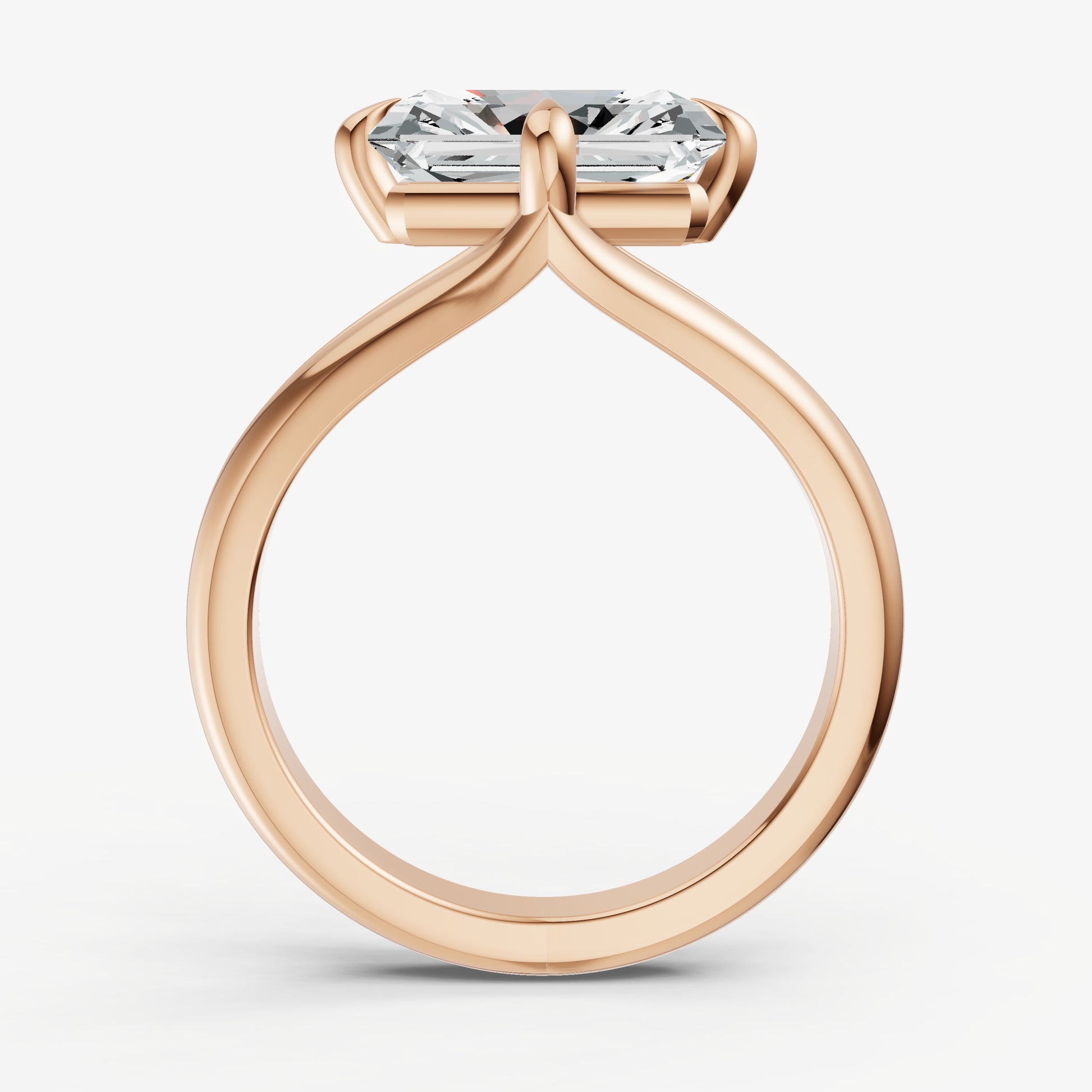 Radiant Split Band Engagement Ring