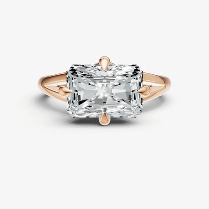 Radiant Split Band Engagement Ring