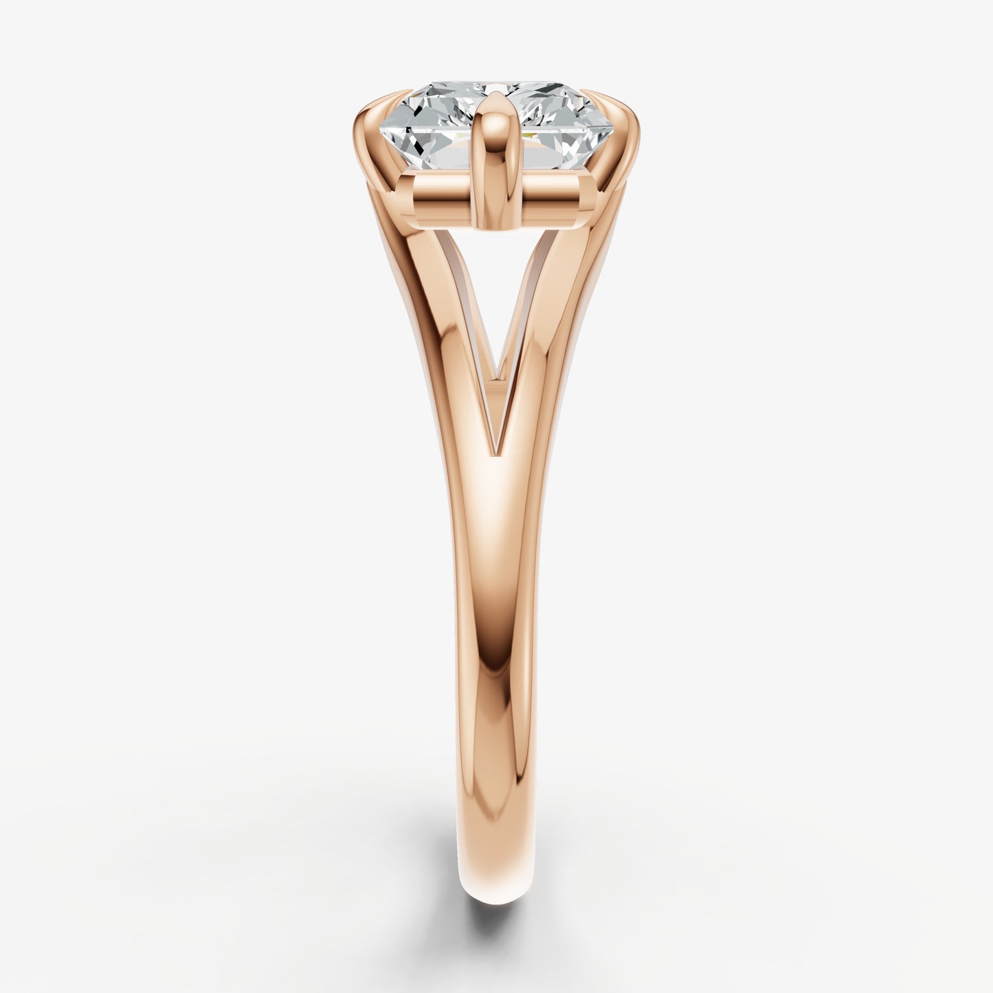 Radiant Split Band Engagement Ring