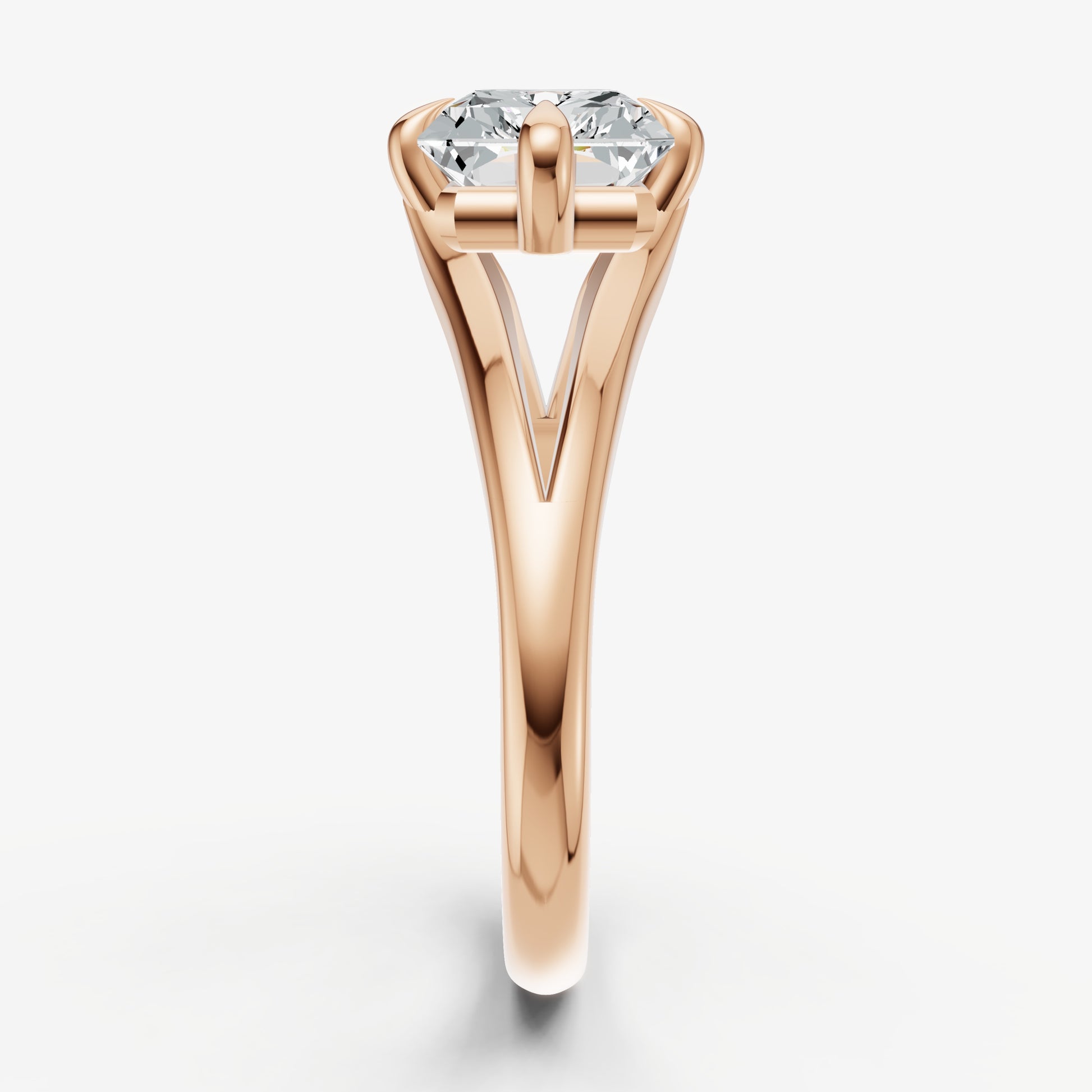 Radiant Split Band Engagement Ring