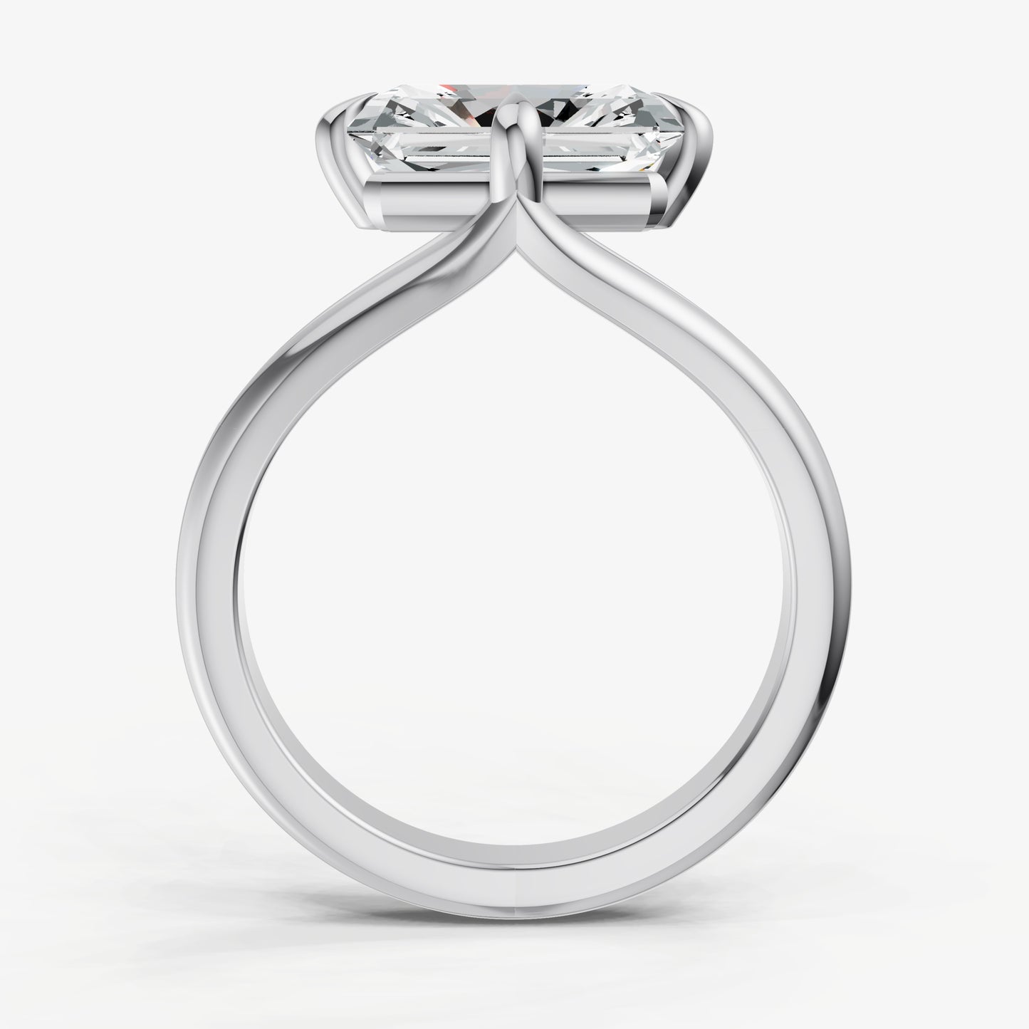Radiant Split Band Engagement Ring