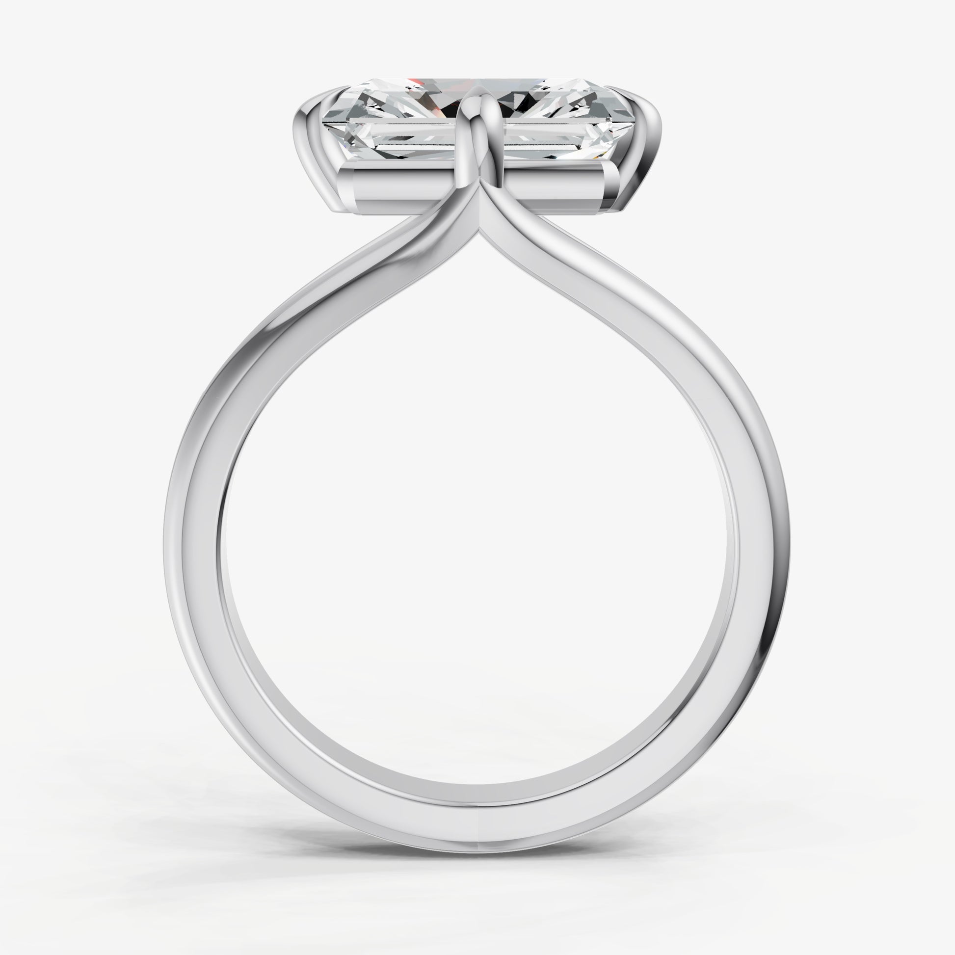 Radiant Split Band Engagement Ring