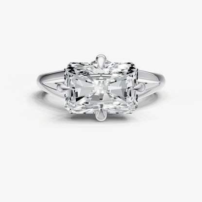 Radiant Split Band Engagement Ring