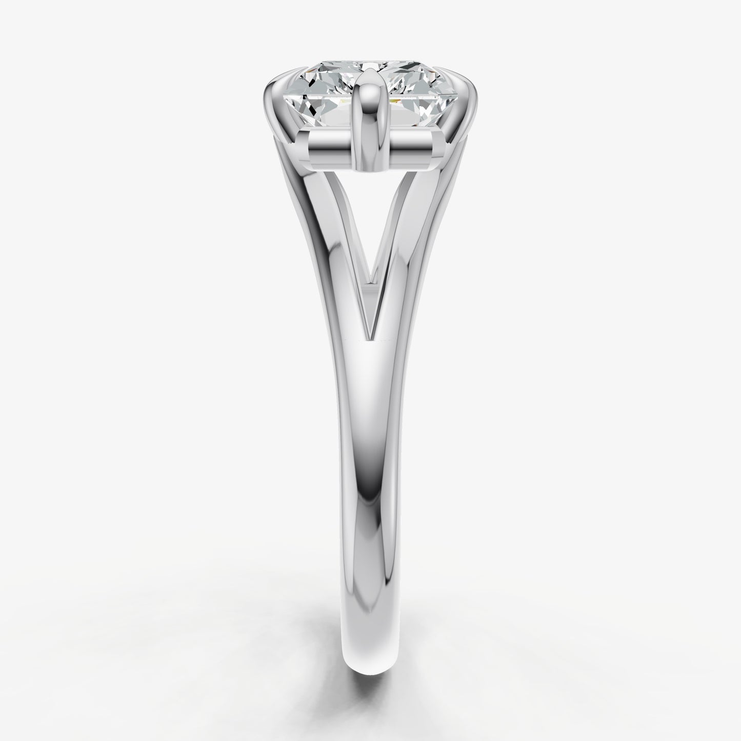 Radiant Split Band Engagement Ring