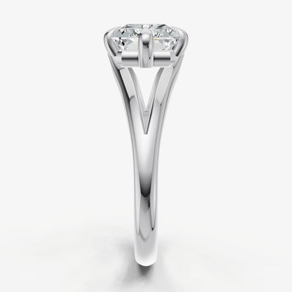 Radiant Split Band Engagement Ring