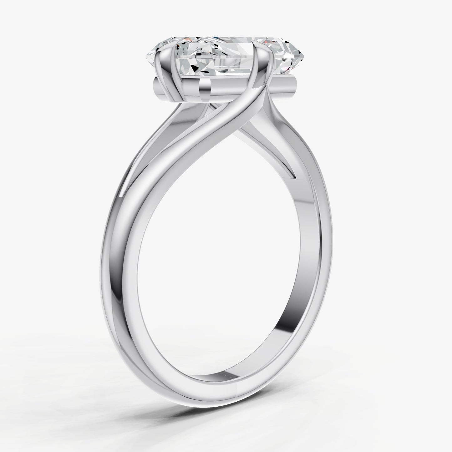 Radiant Split Band Engagement Ring
