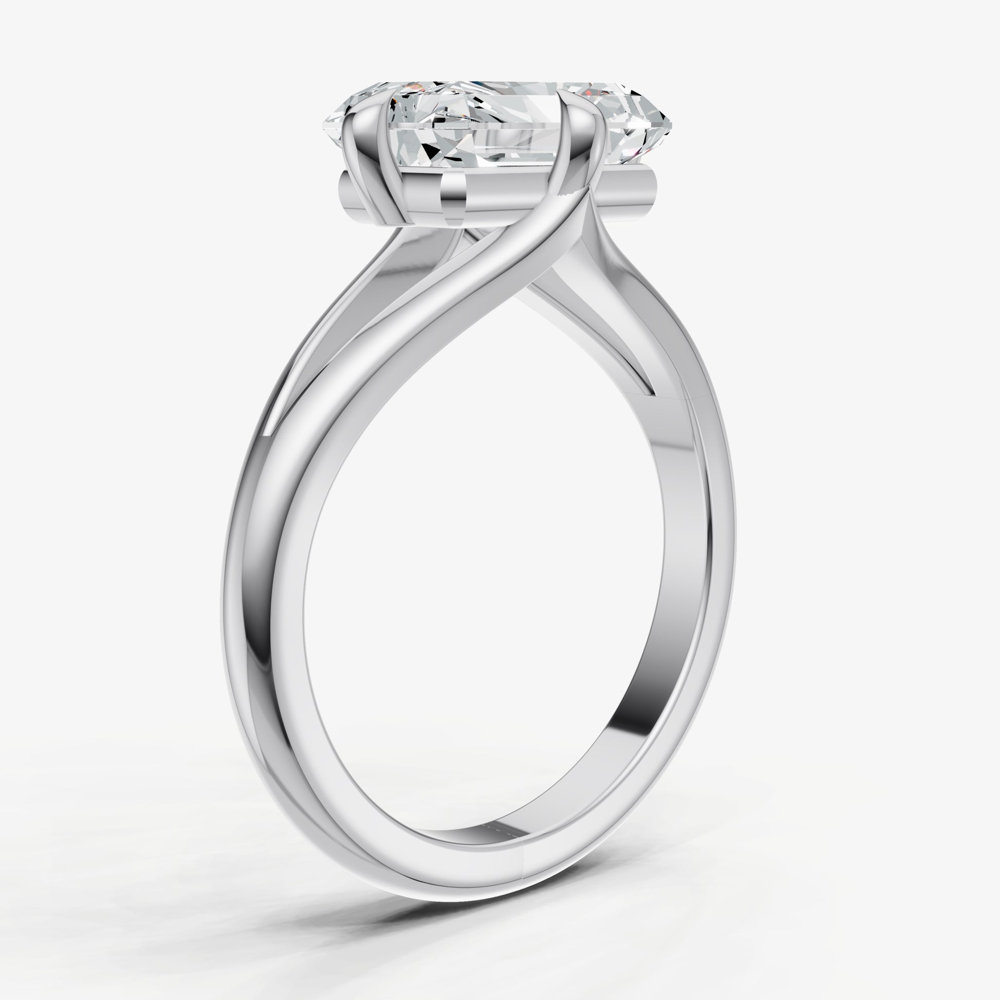 Radiant Split Band Engagement Ring