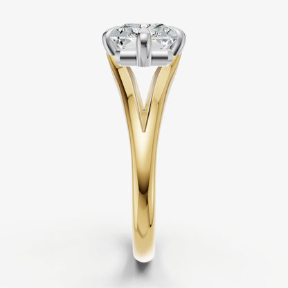 Radiant Split Band Engagement Ring