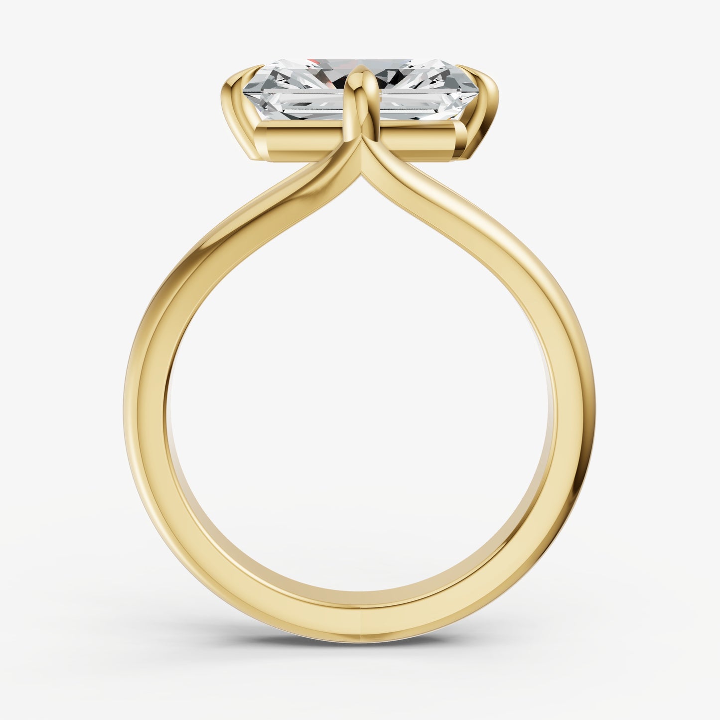 Radiant Split Band Engagement Ring