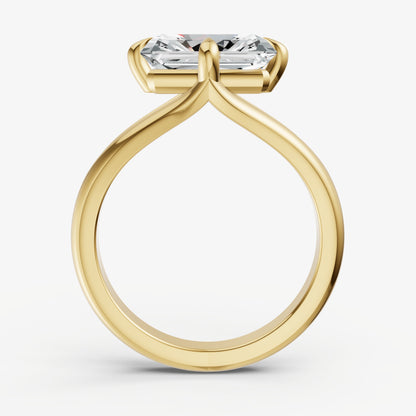 Radiant Split Band Engagement Ring