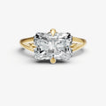 Radiant Split Band Engagement Ring