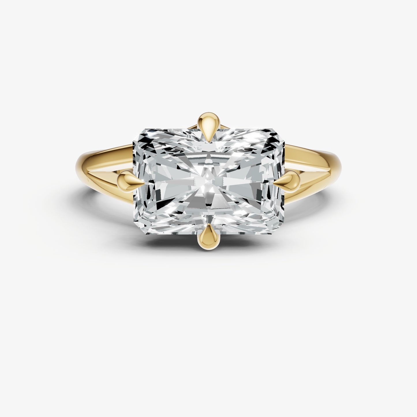 Radiant Split Band Engagement Ring