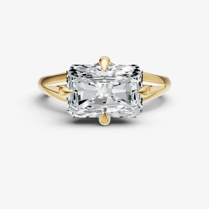 Radiant Split Band Engagement Ring