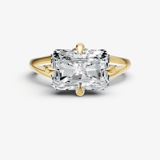 Radiant Split Band Engagement Ring