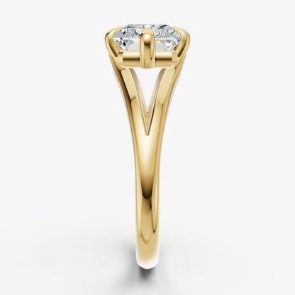 Radiant Split Band Engagement Ring