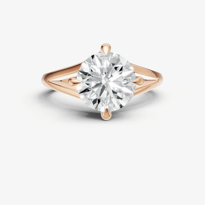 Round Split Band Engagement Ring