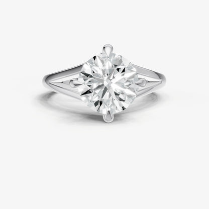 Round Split Band Engagement Ring