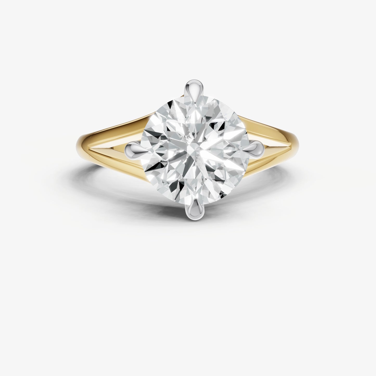 Round Split Band Engagement Ring