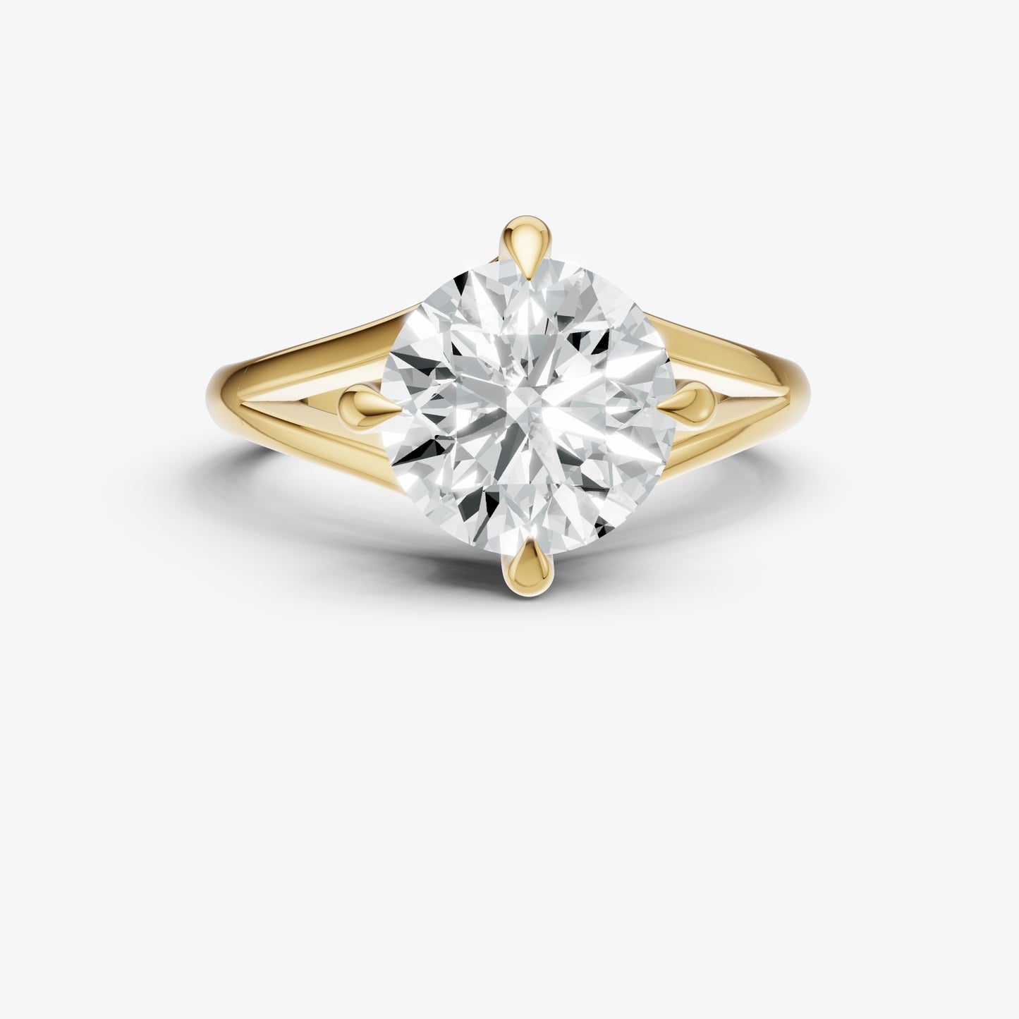 Round Split Band Engagement Ring