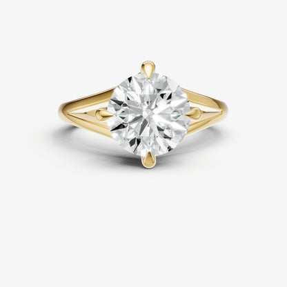 Round Split Band Engagement Ring