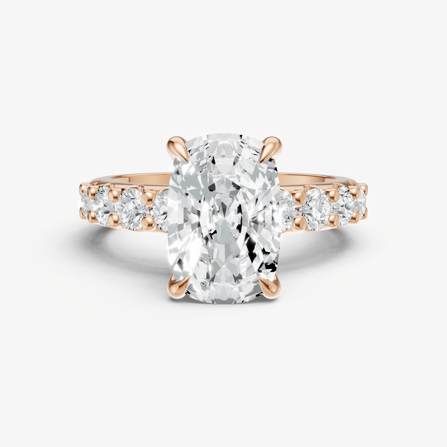 Old Miner Solitaire Engagement Ring with Statement Diamond Band