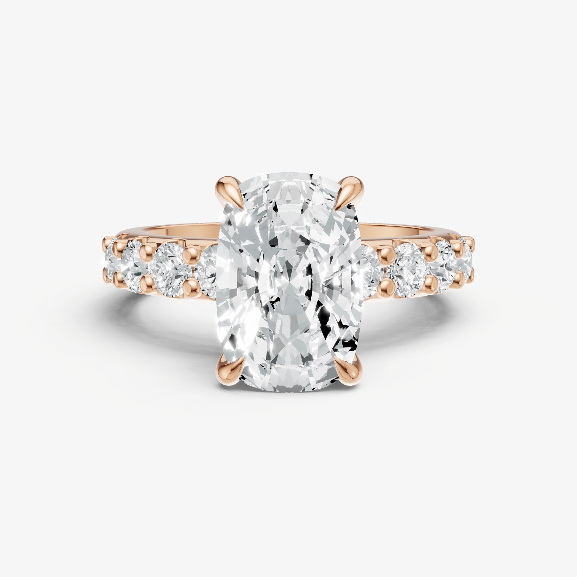 Old Miner Solitaire Engagement Ring with Statement Diamond Band